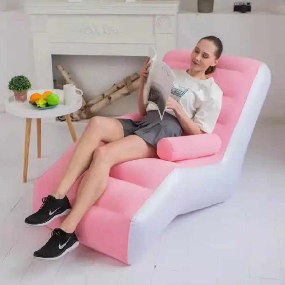 GENERICO - Puff Sillon Inflable Grande de Niños Adultos de Sala Terraza Jardin