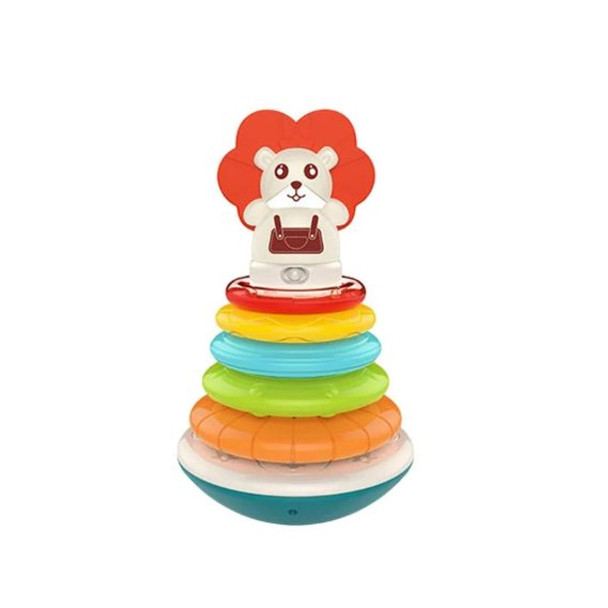 HUANGER - SET DE ANILLOS DE APILAMIENTO MUSICAL EN FORMA DE LEON