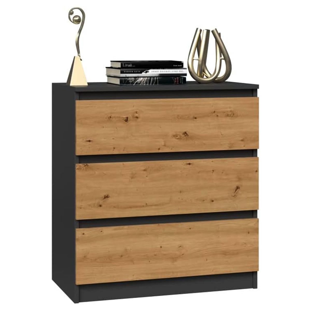 DIBA MUEBLES - Comoda Kang 3Cajones  Blanco DIBA Muebles