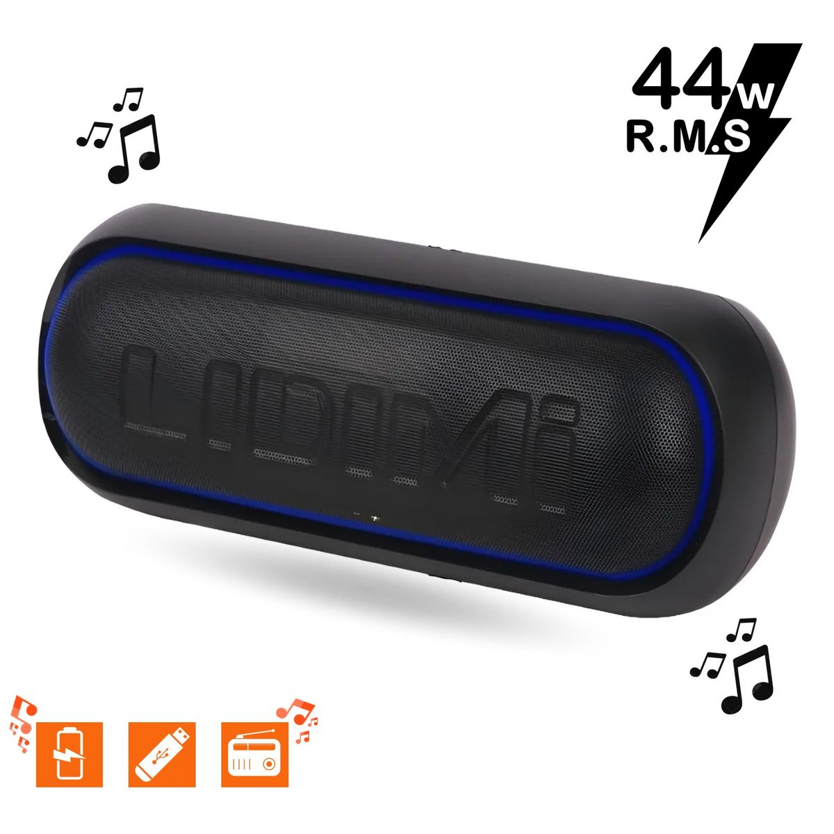 LIDIMI - Parlante Portátil Lidimi 44W USB BT BASS+ LD-S007AC 220V