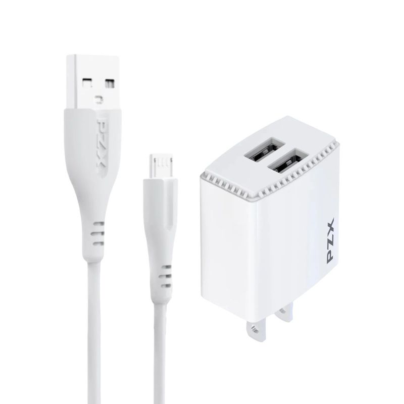 GENERICO - CARGADOR Y CABLE TIPO MICRO USB-V8 PZX KIT P06