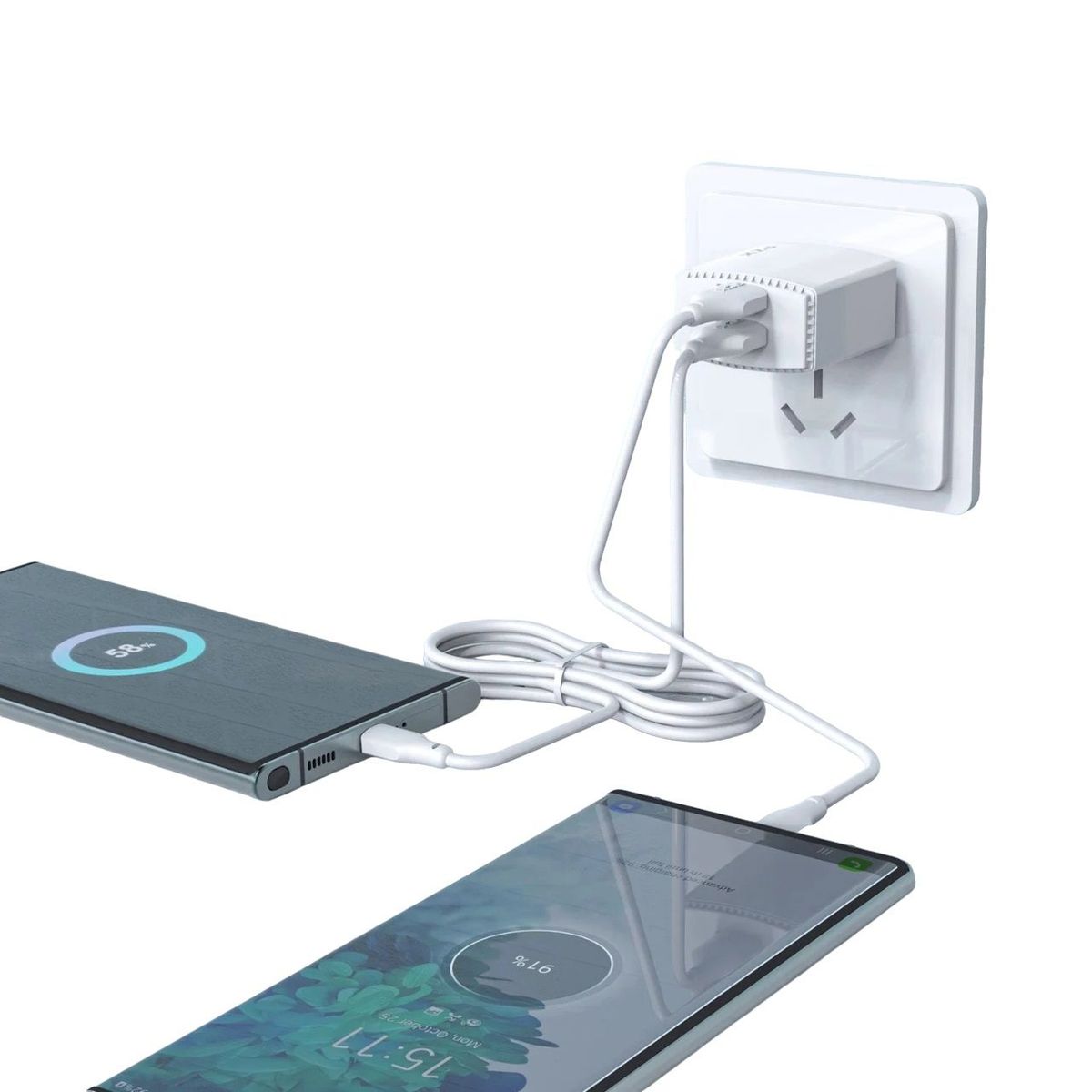 GENERICO - CARGADOR Y CABLE TIPO MICRO USB-V8 PZX KIT P06