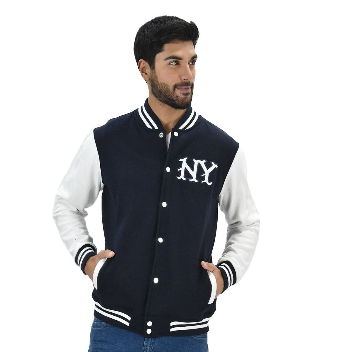 NEW YORK STARS - Casaca Modelo Americana - Azul Marino