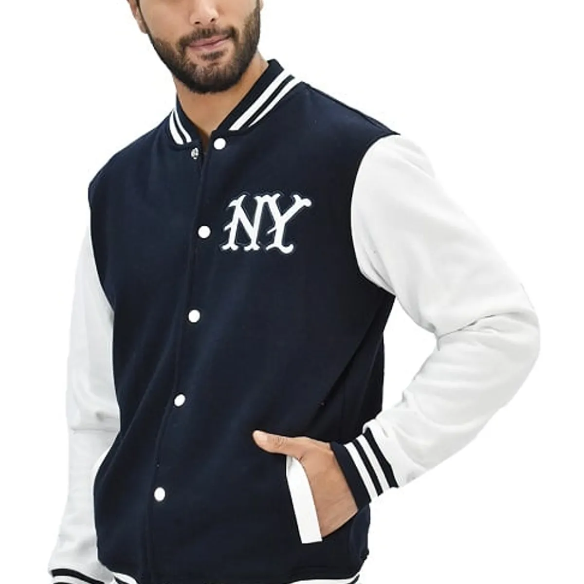 NEW YORK STARS - Casaca Modelo Americana - Azul Marino