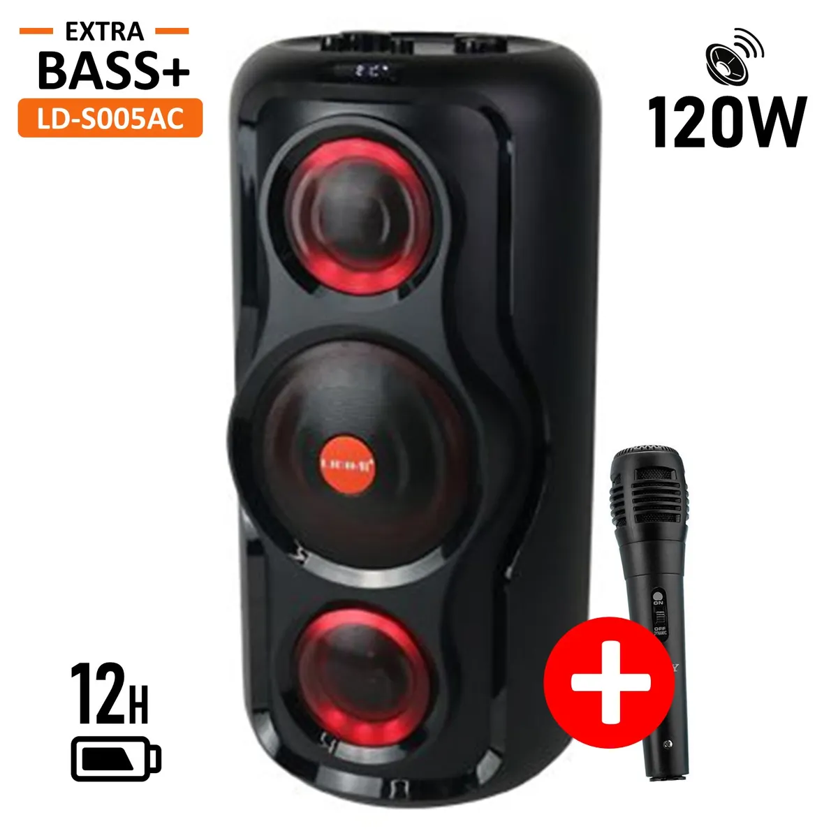 LIDIMI - Parlante LIDIMI X-BASS LD-S005AC 120W USB FM