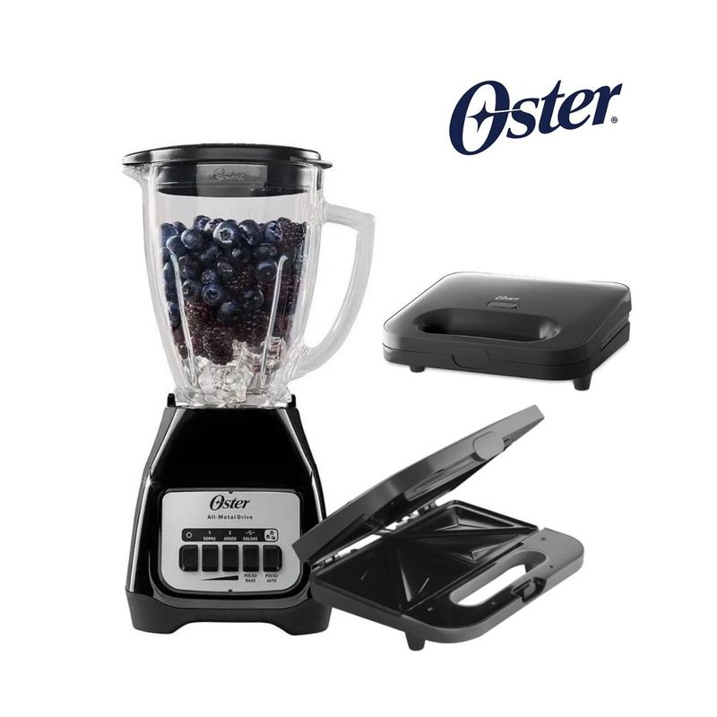 OSTER - Sandwichera CKSTSM2885 + Licuadora BLSTKAGBPB