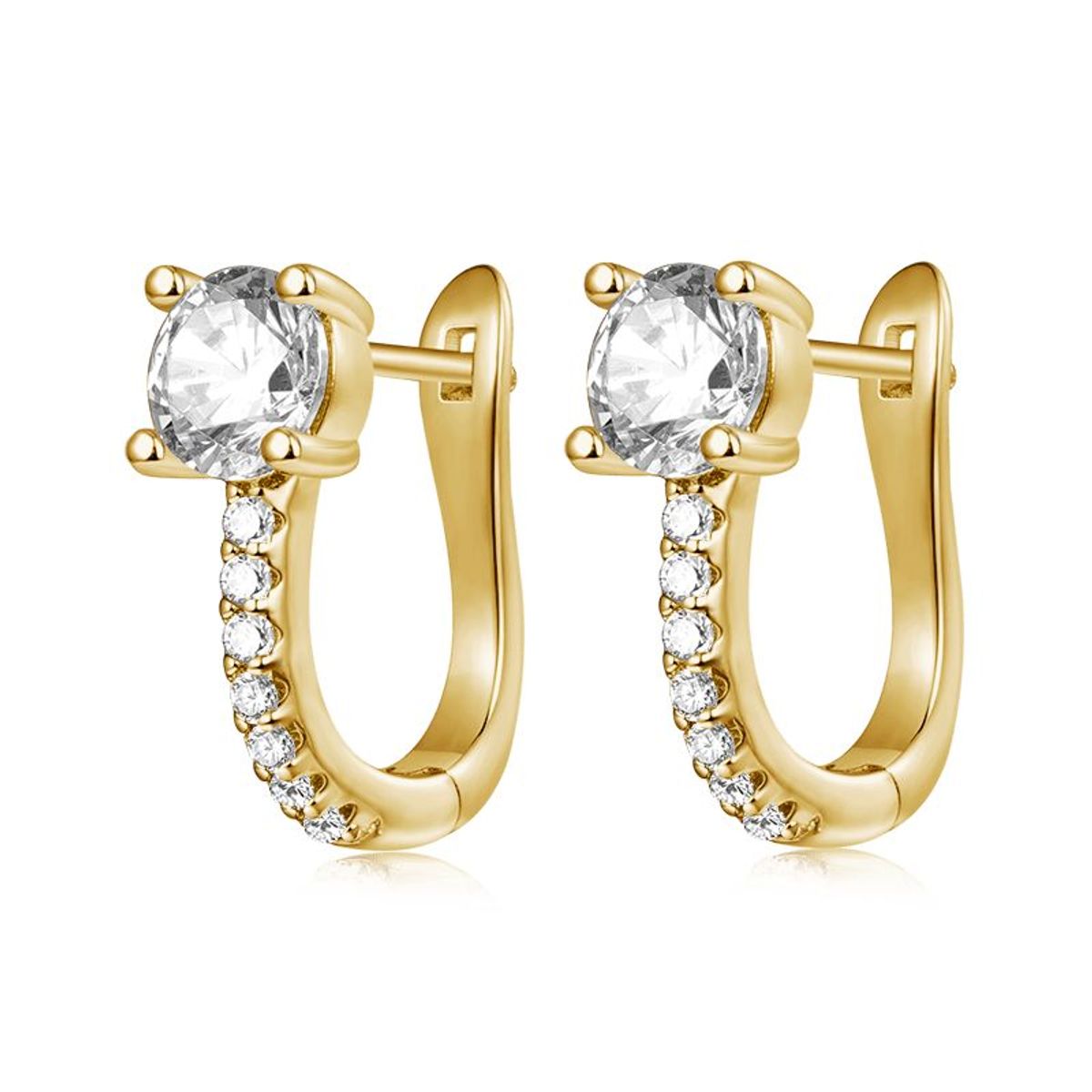 GENERICO - Gnoce Aretes Delicados de Aros de Cristal y Circón