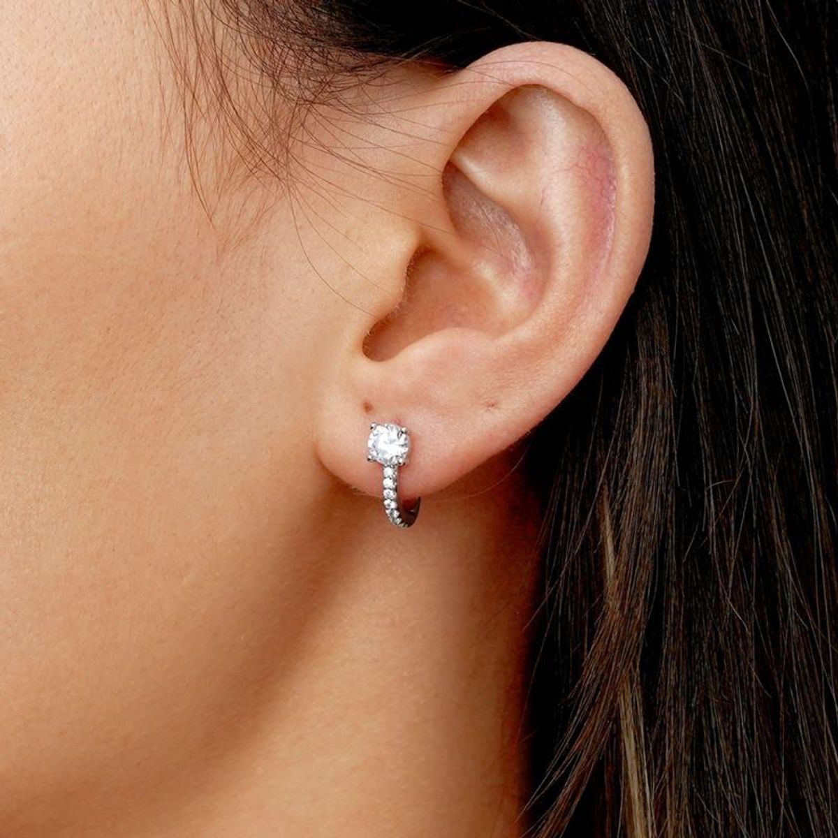 GENERICO - Gnoce Aretes Delicados de Aros de Cristal y Circón