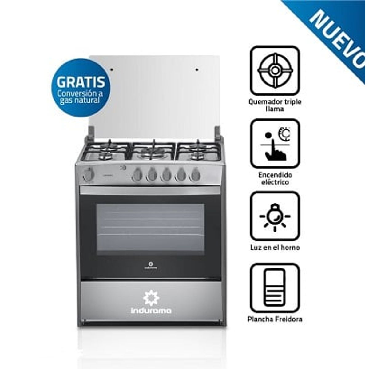INDURAMA - COCINA  INDURAMA  CANTABRIA 5 HORNILLAS