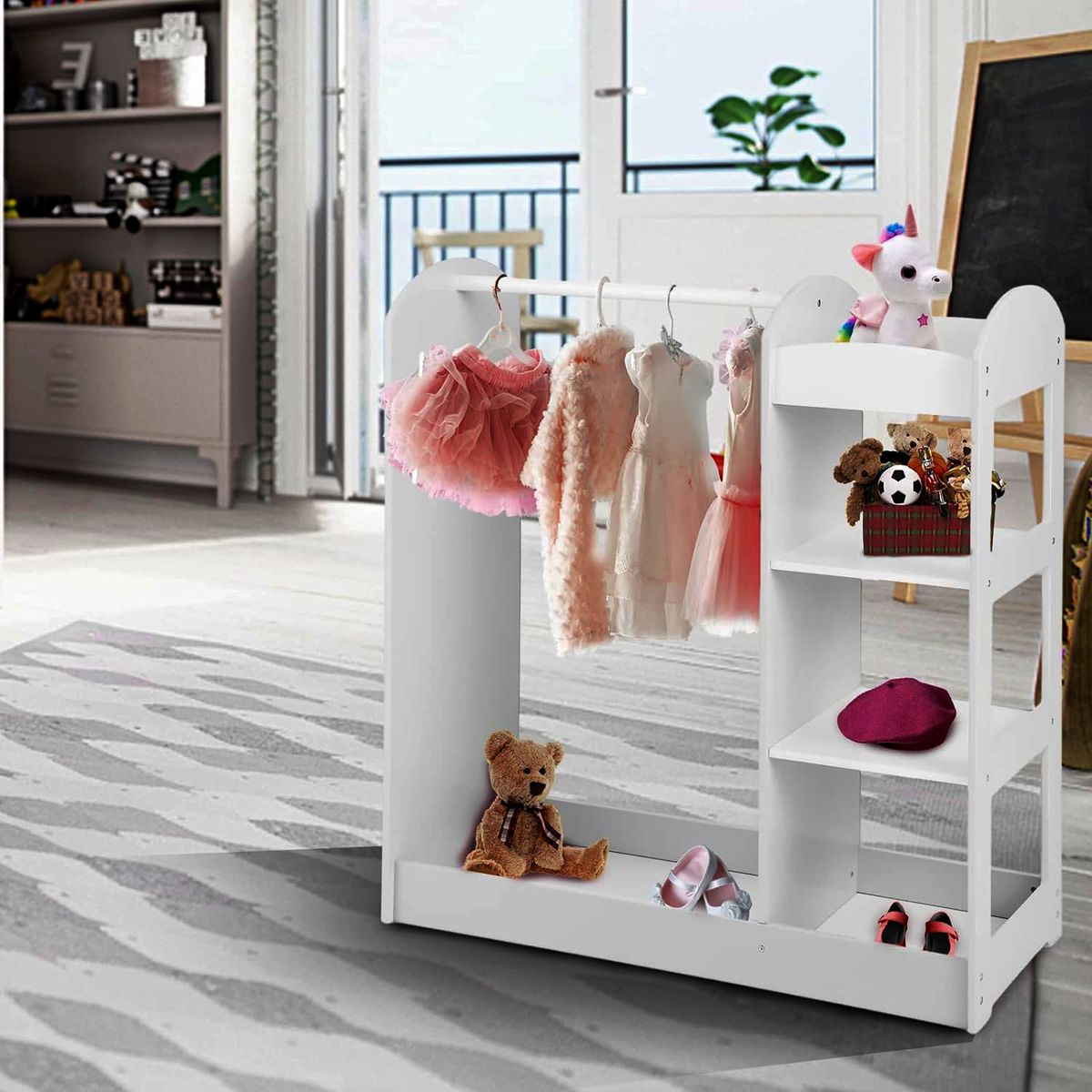 DIBA MUEBLES - Armario de Ropa Infantil con Espejo Duke Blanco DIBA Muebles