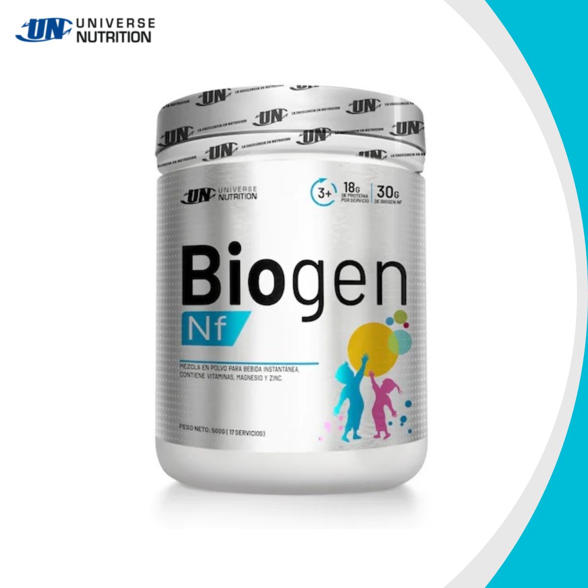 UNIVERSE NUTRITION - Proteína Niños Universe Nutrition Biogen Nf 500G Vainilla