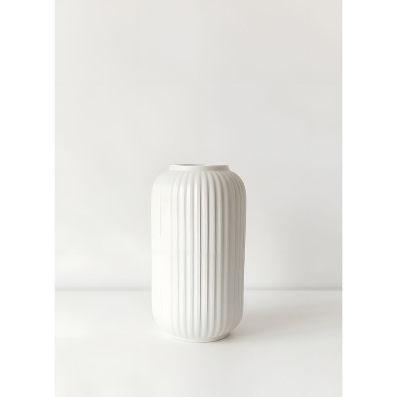 GENERICO - Jarrón Relieve Estilo Nórdico blanco  ZALMOHADASPE