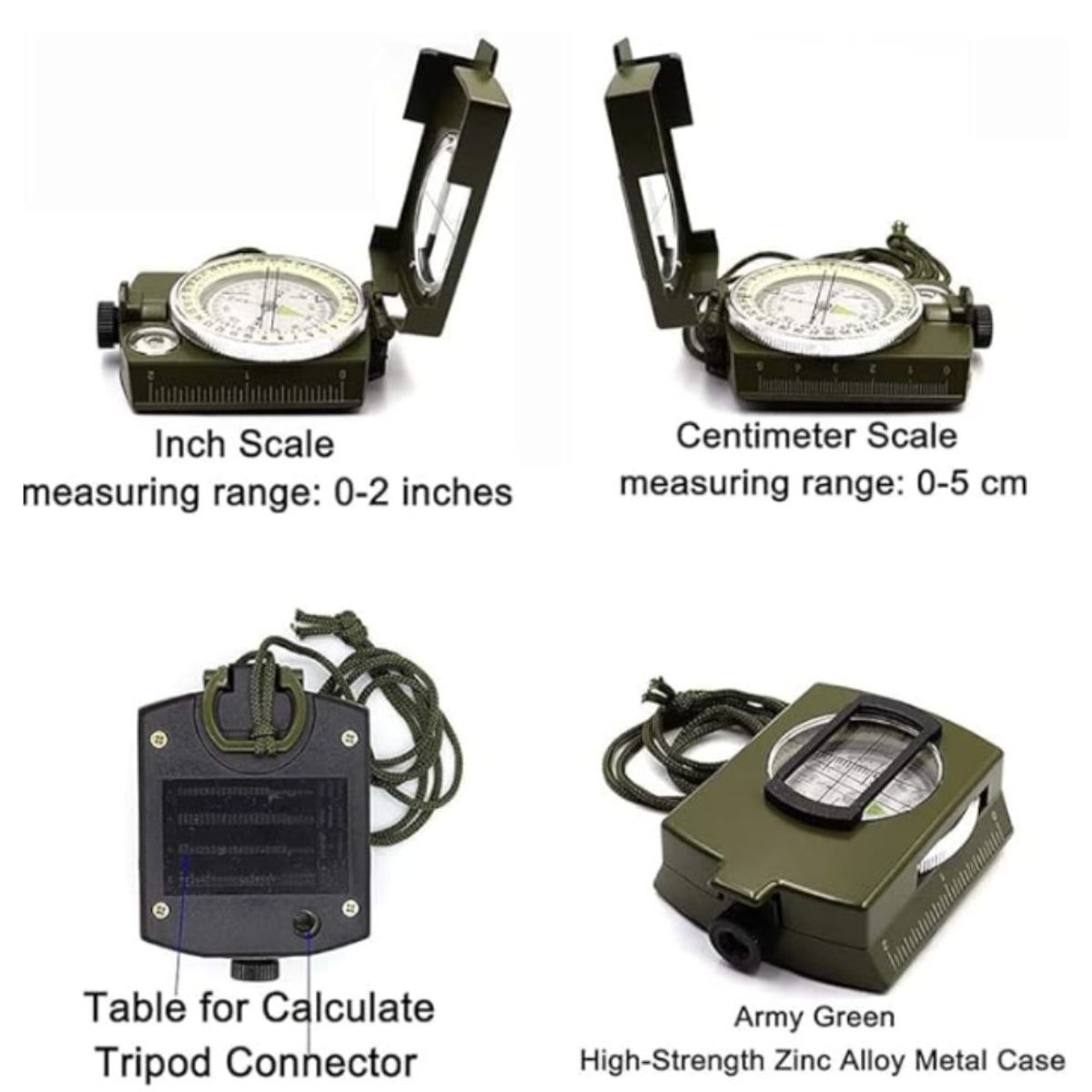 GENERICO - Brújula Tctica Supervivencia Brújula Militar de Observación