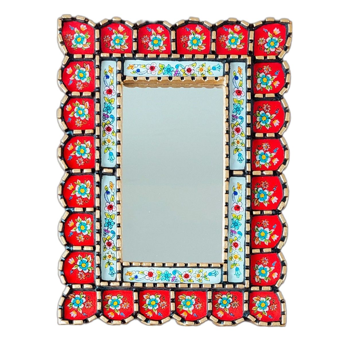 GENERICO - Espejo Decorativo Rectangular Rojo