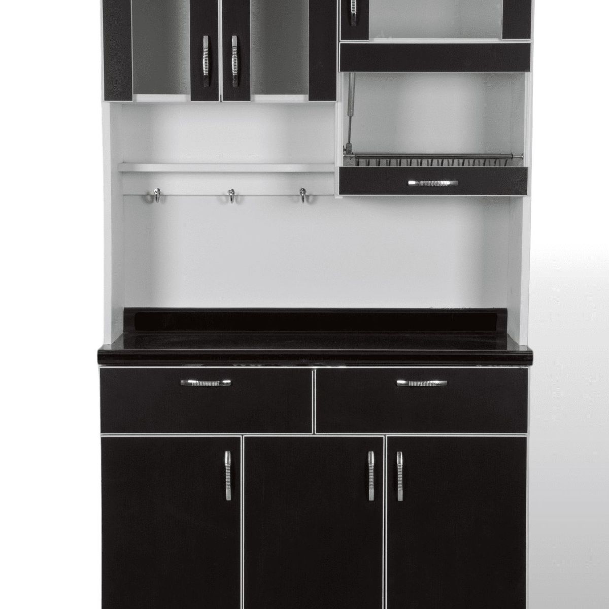 MUEBLES MACRUMO - Repostero de 100cm + Lavavajillas - Color Wengue - Armado