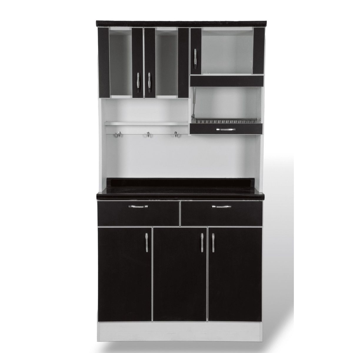 MUEBLES MACRUMO - Repostero de 100cm + Lavavajillas - Color Wengue - Armado