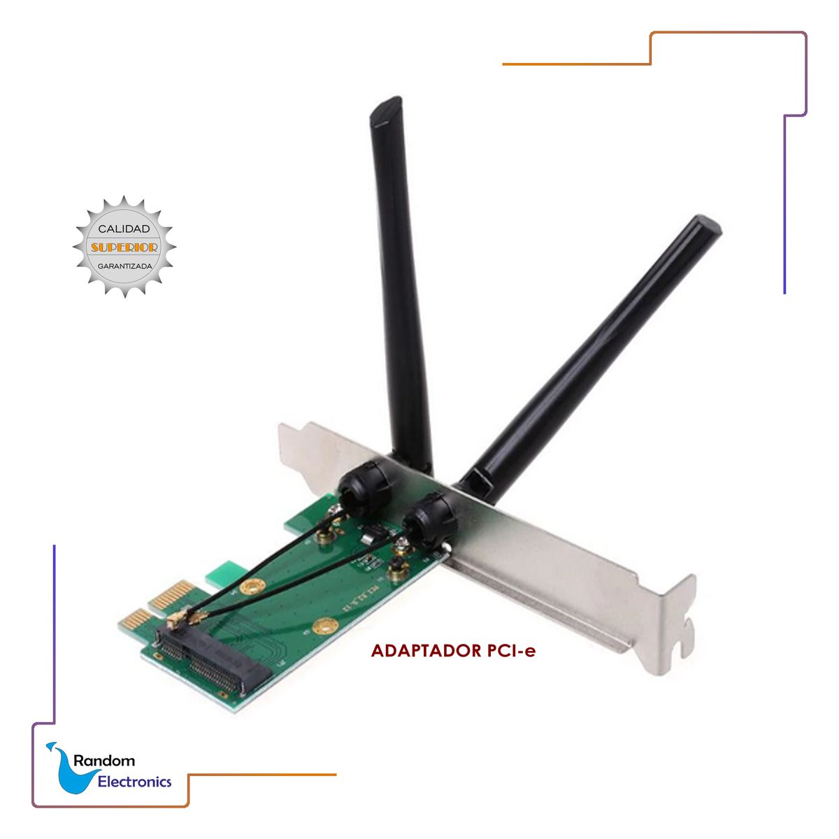 GENERICO - GENERIC ADAPTADOR TARJETA RED WIFI MINI PCI-E EXPRESS A PCI-E