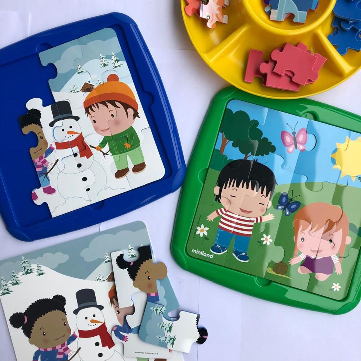 MINILAND - SET DE 4 ROMPECABEZAS MINILAND: LAS 4 ESTACIONES