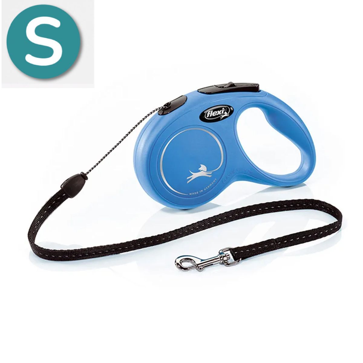 FLEXI - Correa retráctil New Classic cord 5m 12kg max Azul - S