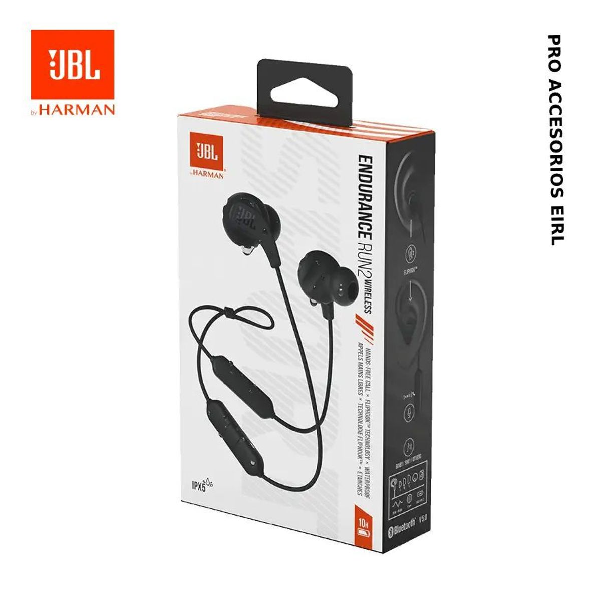JBL - JBL Endurance Run 2 Auriculares Inalámbricos con Sonido Potente y Resistencia al Sudor