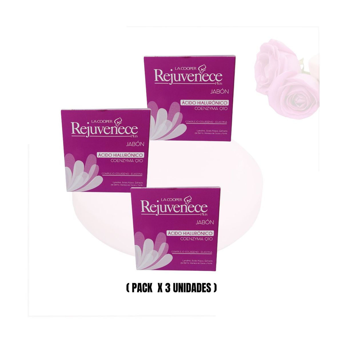 OEM - Jabón Rejuvenece Plus con Q10  x 3unidades