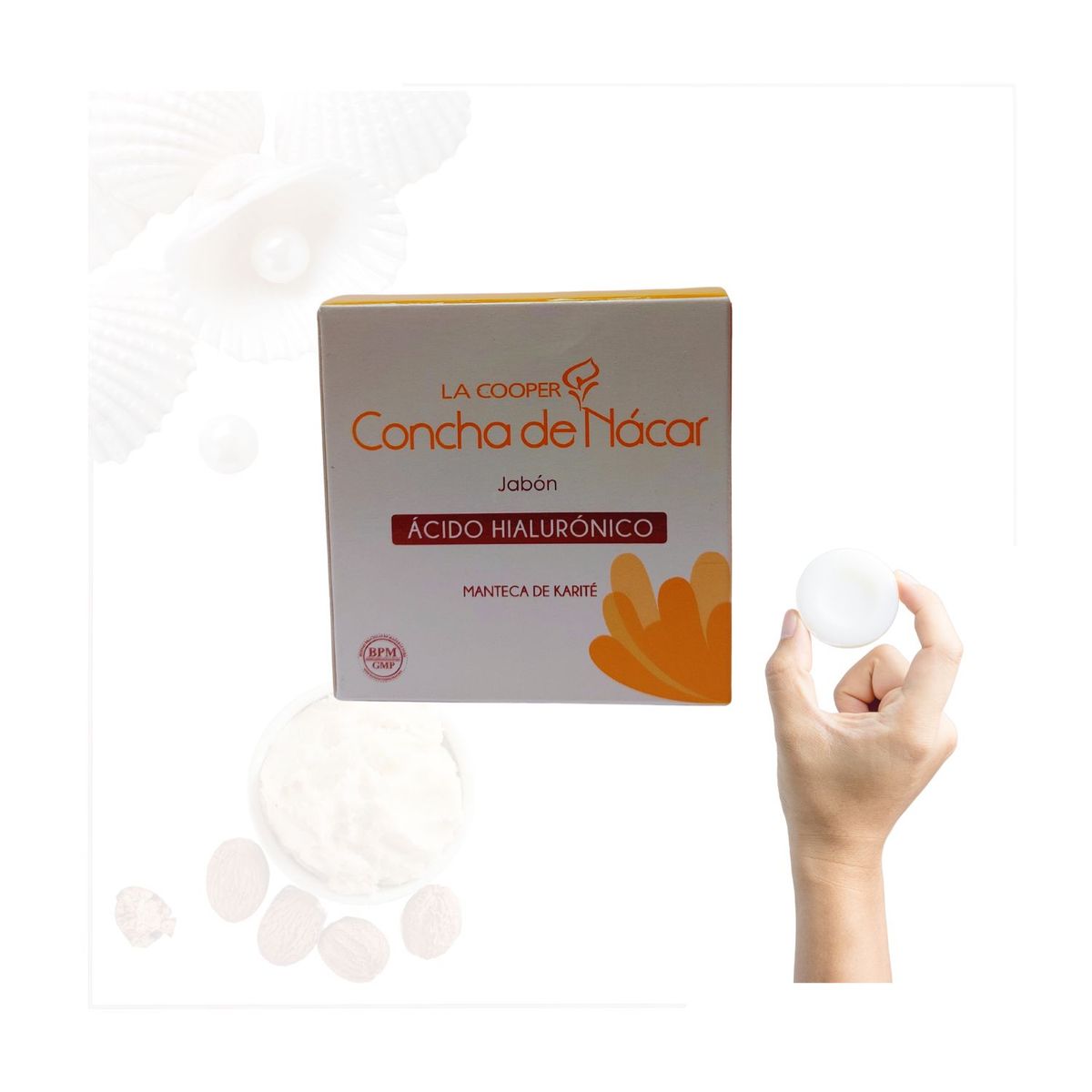 OEM - Jabón de Concha de Nácar & Ácido Hialurónico - La Cooper