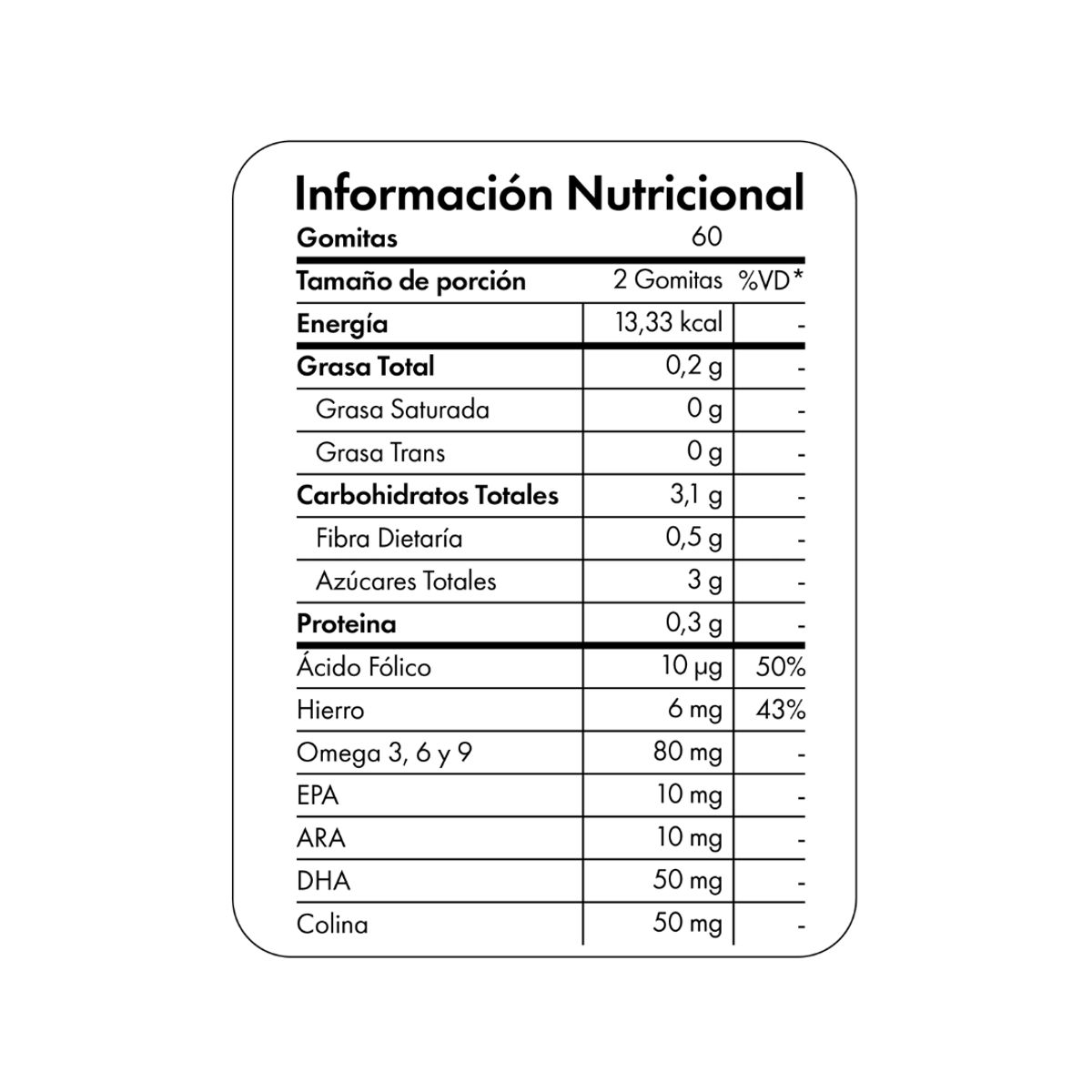 NIBRAY - Omega 3 6 y 9 DHA ARA EPA Colina y Ácido Fólico Nibray Kids