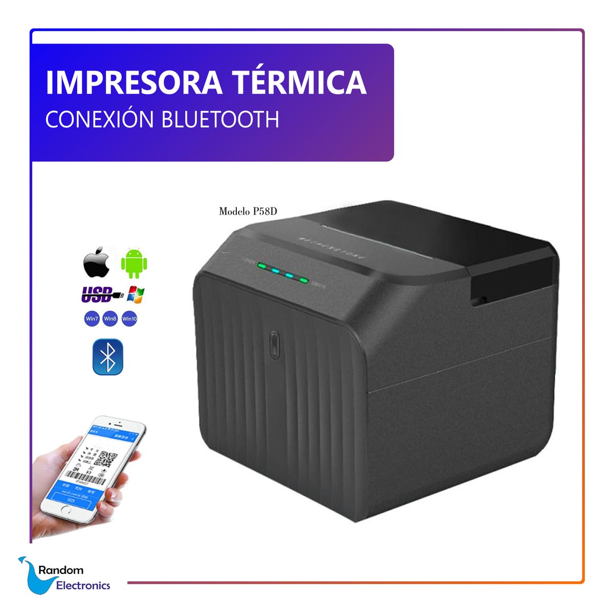 MILESTONE - MILESTONE P58D IMPRESORA TERMICA USB BLUETOOTH 57X30MM