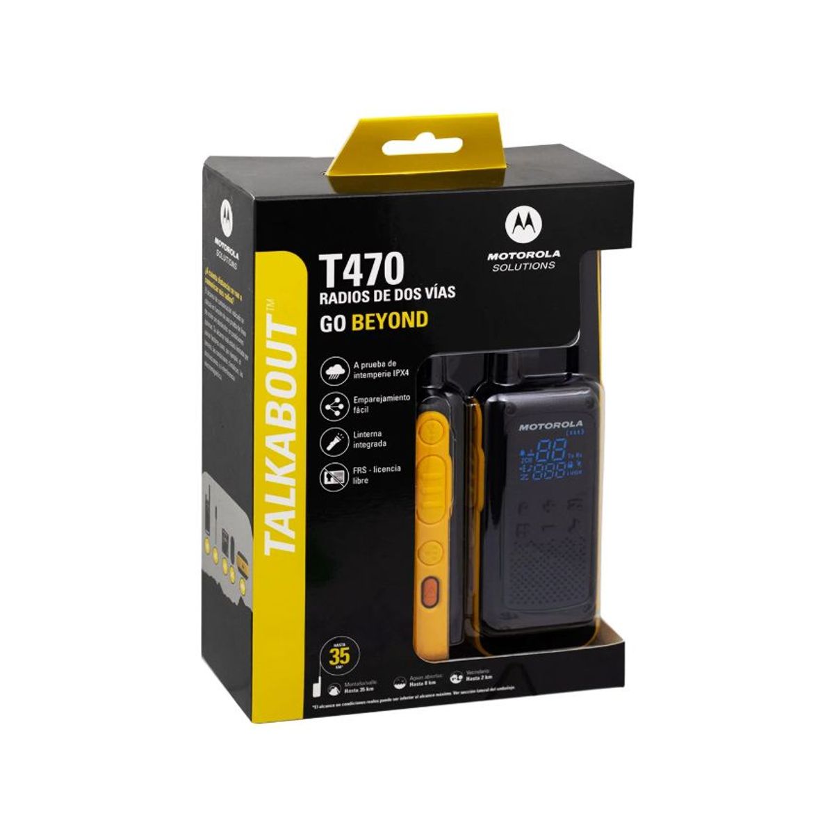 MOTOROLA - Radio Walkie Talkie Inalámbrico 35KM T470 MOTOROLA