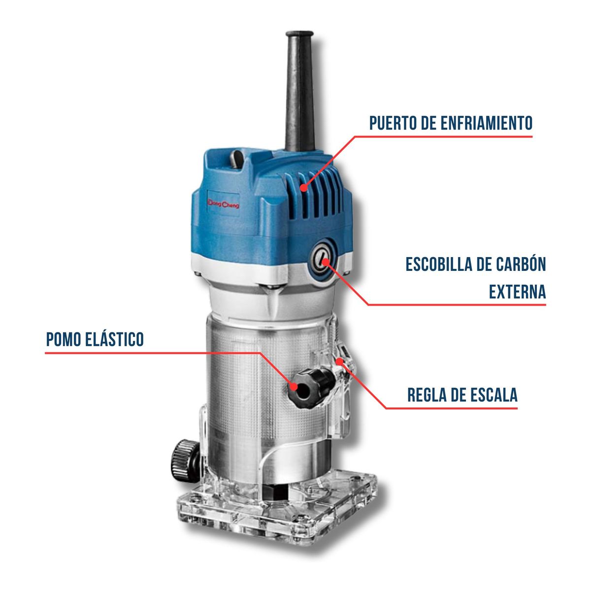DONGCHENG - Ruteadora fresadora de mano 14 550w Dongcheng