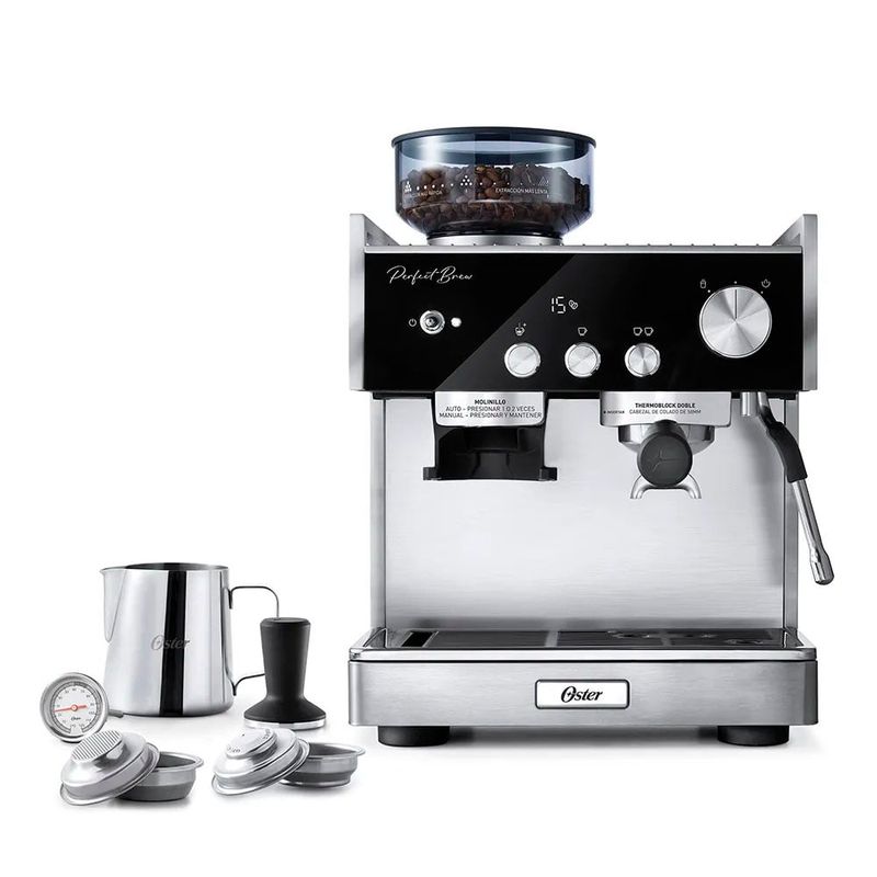 OSTER - Cafetera Oster para Espresso con Molinillo Inteligente BVSTEM7400