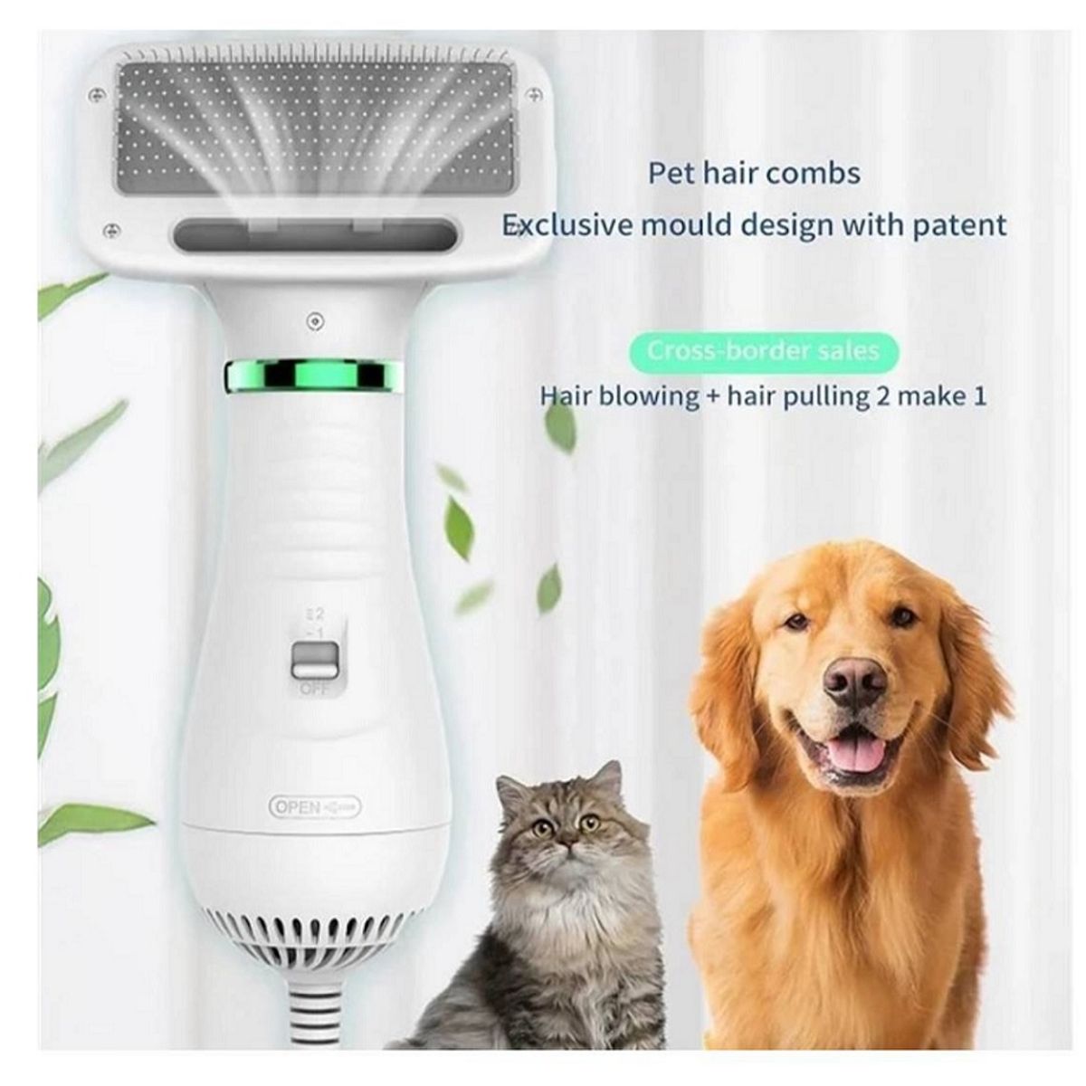 GENERICO - Secadora Peine Cepillo para Mascotas Gatos Perros