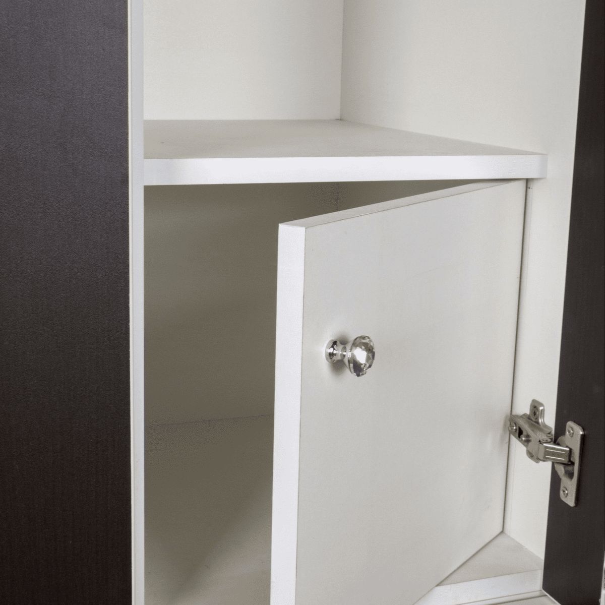 MUEBLES MACRUMO - Ropero de 100cm con dicroicos - Color Wengue - Armado