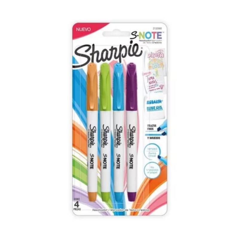 SHARPIE - SHARPIE PACK DE 4 MARCADORES S.NOTE