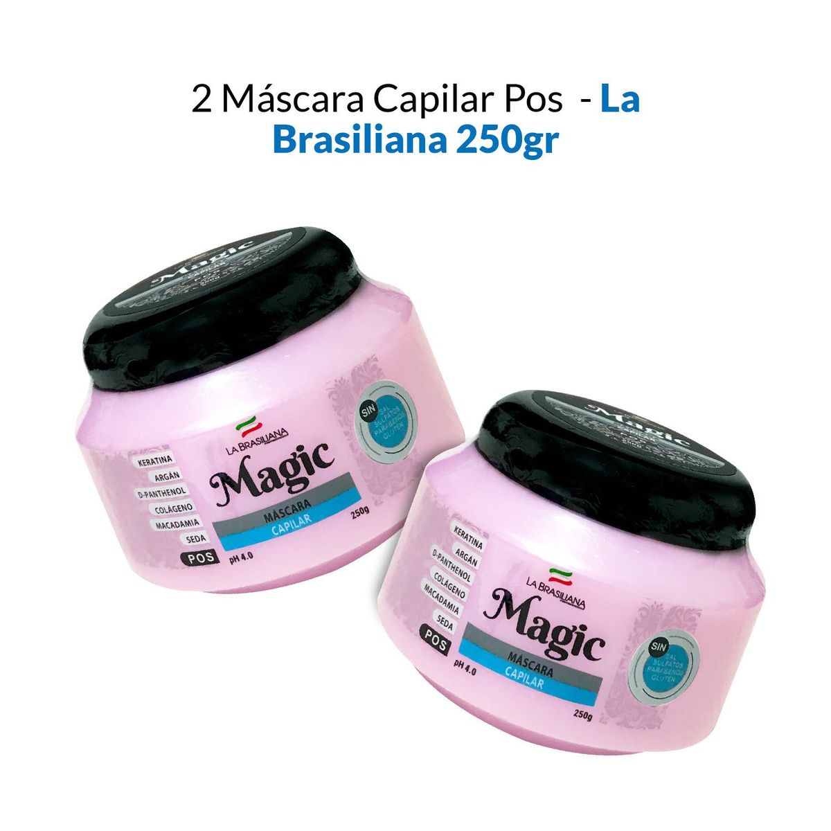 LA BRASILIANA - Máscara Capilar Pos La Brasiliana 250Gr 2 Unidades