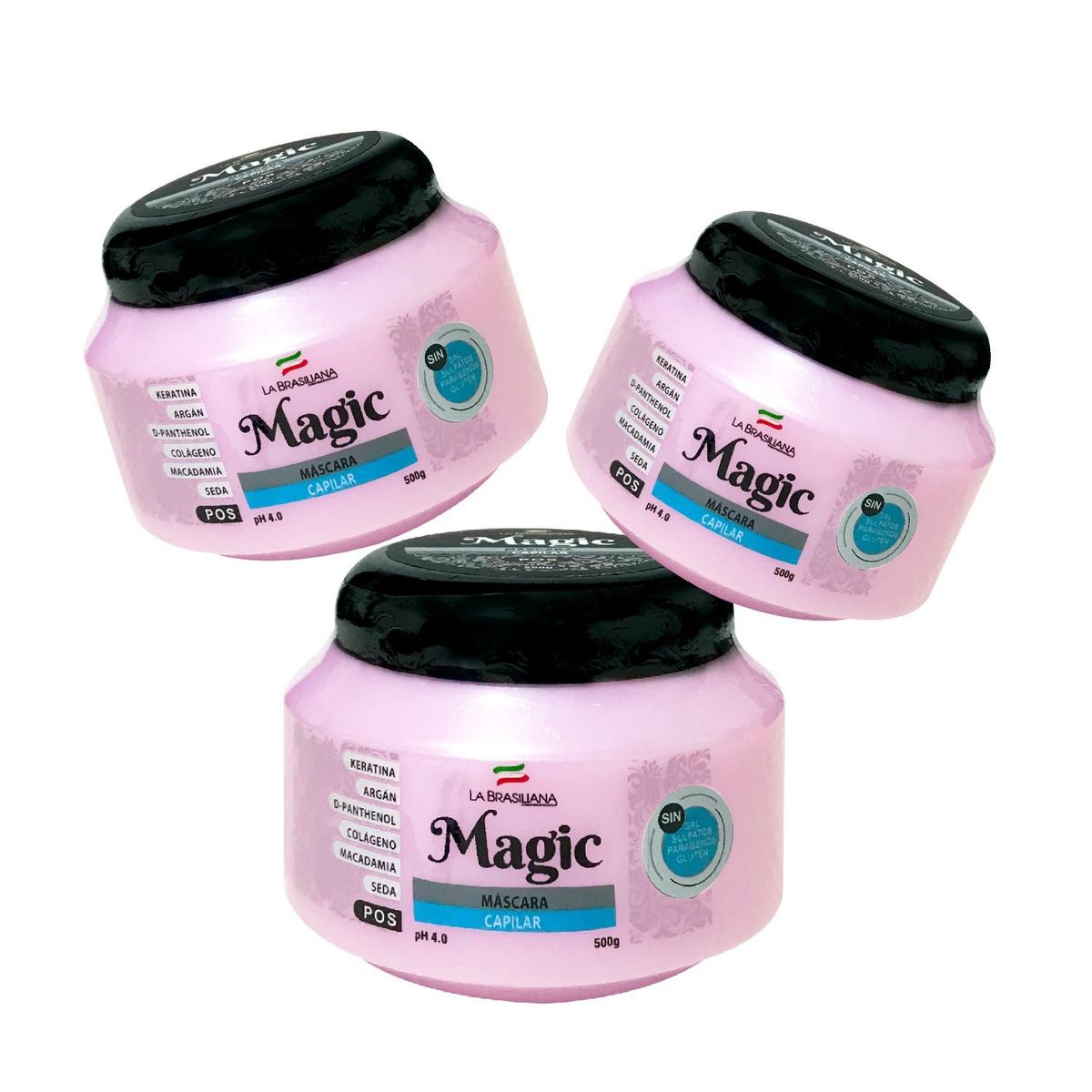 LA BRASILIANA - Máscara Capilar Pos La Brasiliana 500Gr 3 Unidades
