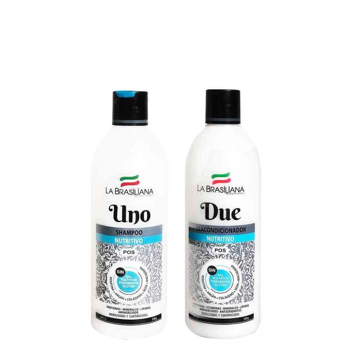 LA BRASILIANA - Shampoo Uno + Reacondicionador Due La Brasiliana 500Gr