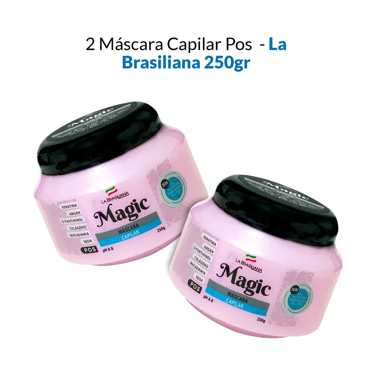 LA BRASILIANA - Máscara Capilar Pos La Brasiliana 250Gr 2 Unidades