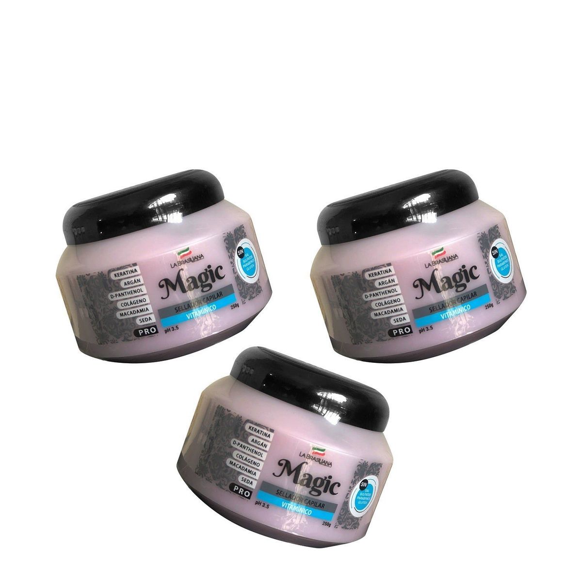 LA BRASILIANA - Sellador Capilar Magic Pos 250Gr La Brasiliana 3 Unidades