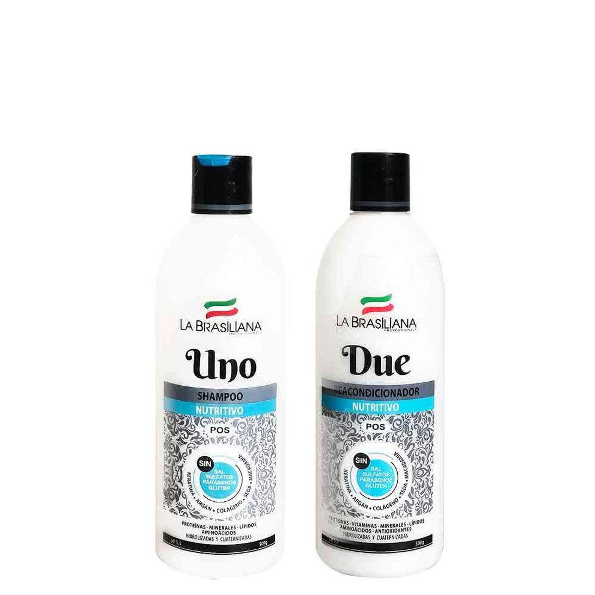 LA BRASILIANA - Shampoo Uno + Reacondicionador Due La Brasiliana 500Gr