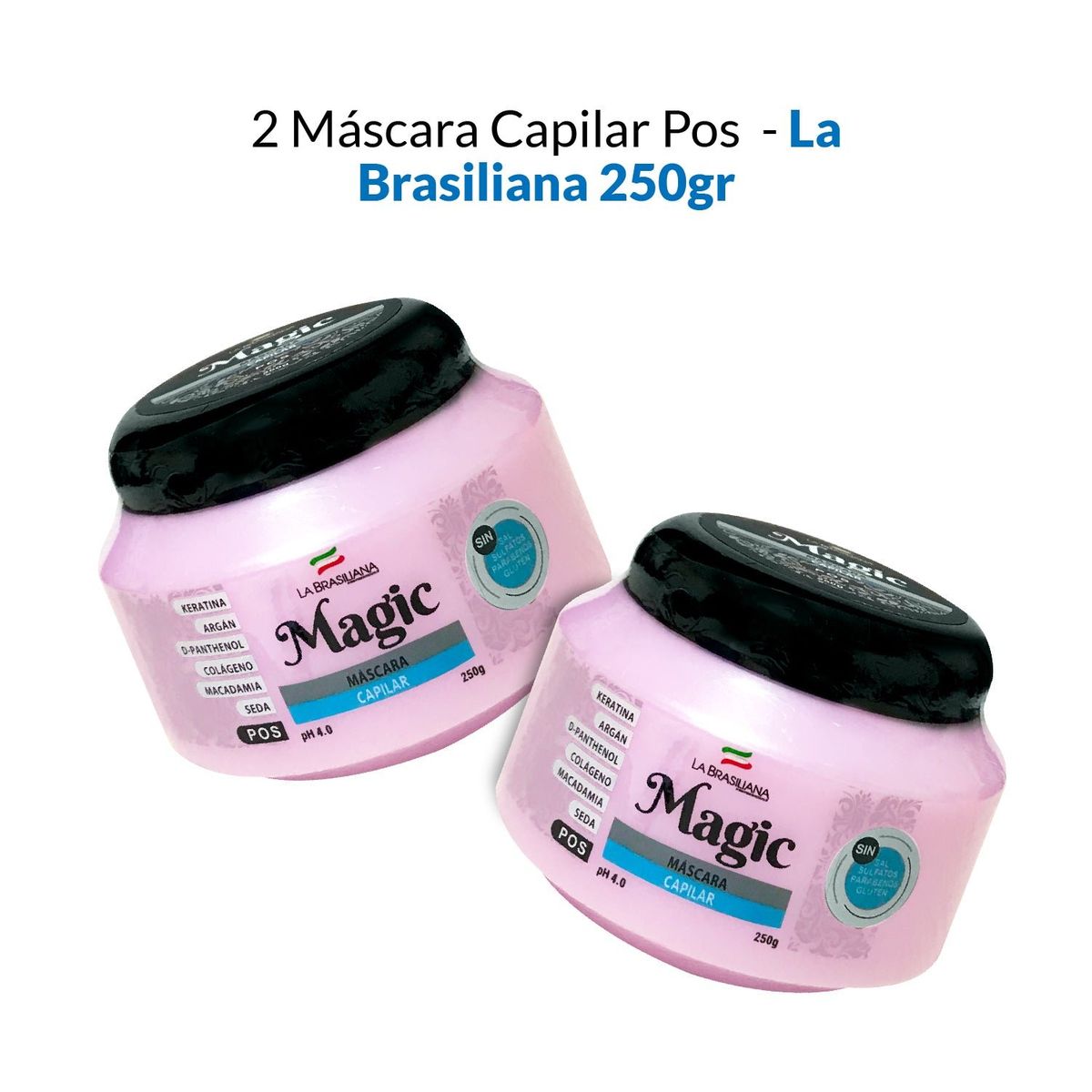 LA BRASILIANA - Máscara Capilar Pos La Brasiliana 250Gr 2 Unidades