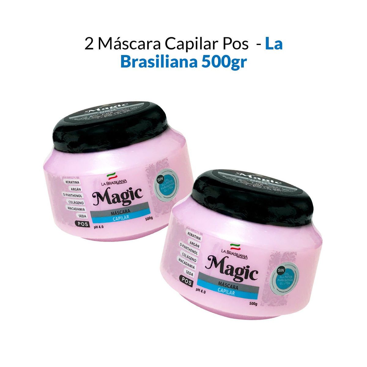 LA BRASILIANA - Máscara Capilar Pos La Brasiliana 500Gr 2 Unidades