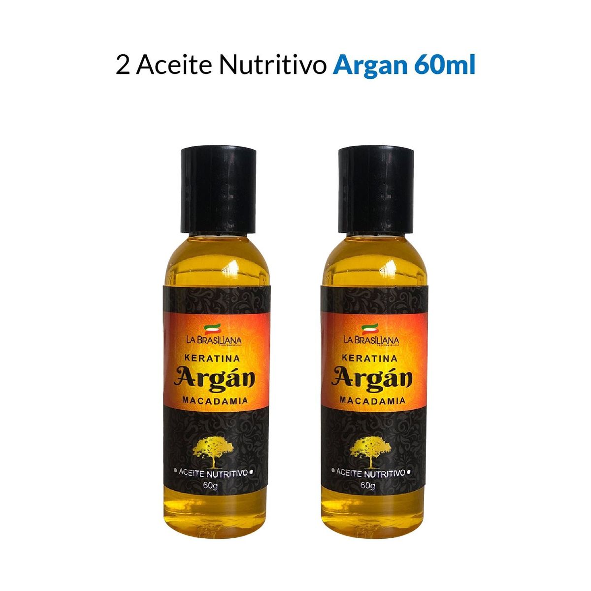 LA BRASILIANA - Aceite Nutritivo Argan La Brasiliana 60G 2 Unidades