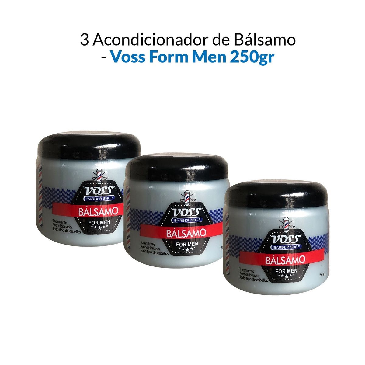 VOSS - Acondicionador De Bálsamo Form Men Voss 250Gr 3 Unidades