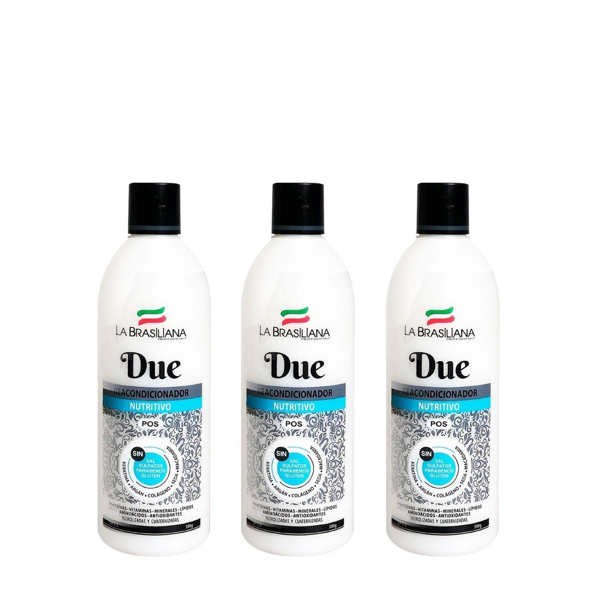 LA BRASILIANA - Reacondicionador Due Pos La Brasiliana 500Gr 3 Unidades