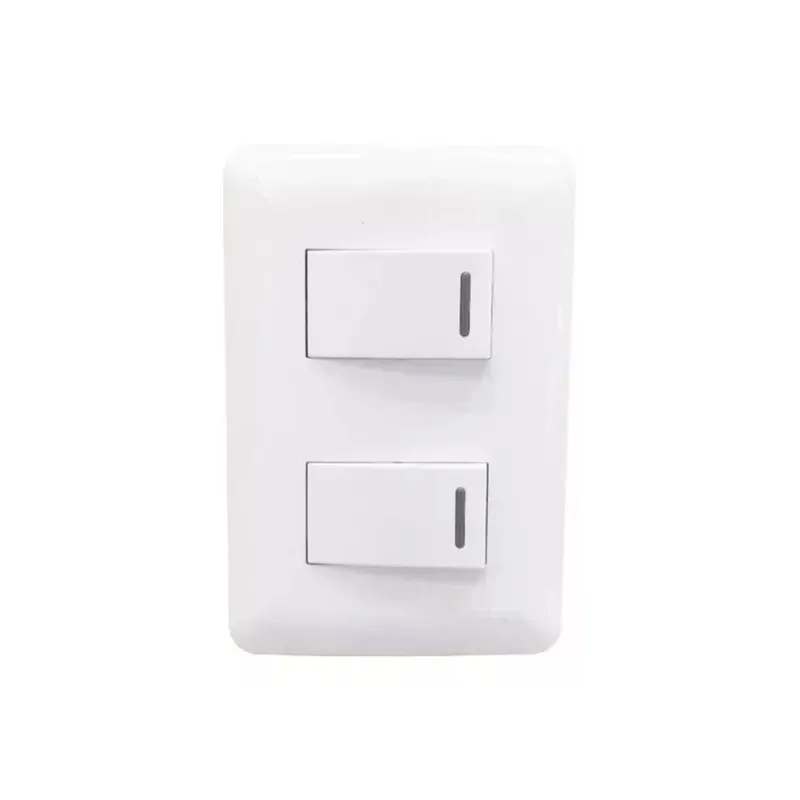 STECK - Interruptor Doble Simple 250V 10A Blanco