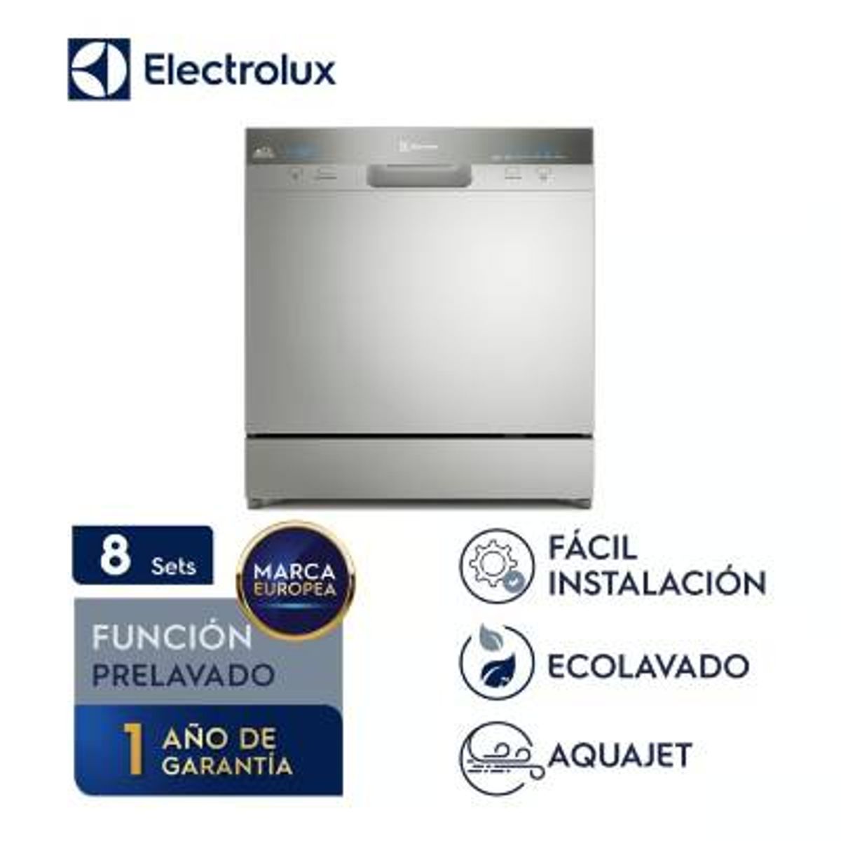 ELECTROLUX - Lavavajilla Electrolux 8Sets Stainless Steel EHCE08M2STG Acero