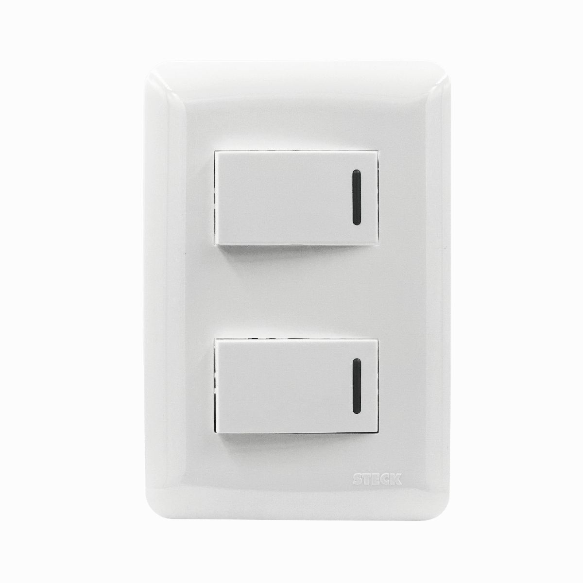 STECK - Interruptor Doble Conmutable 250V 10A Blanco