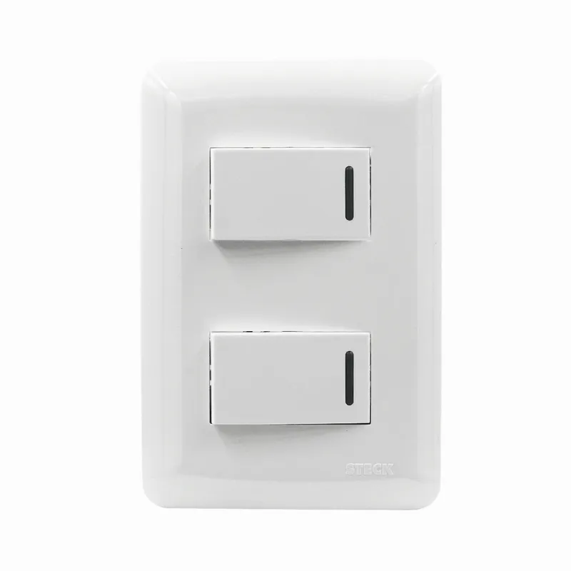 STECK - Interruptor Doble Conmutable 250V 10A Blanco
