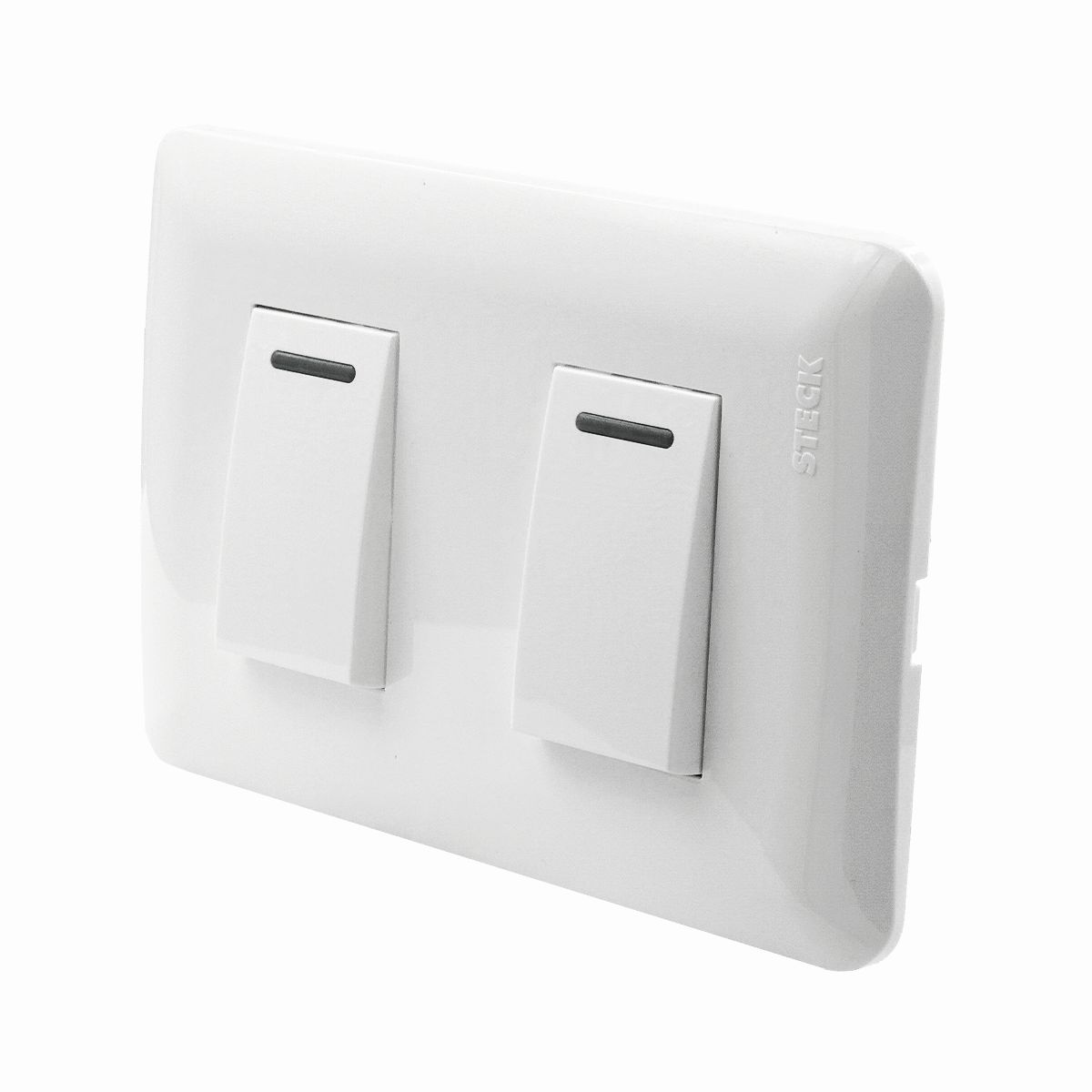 STECK - Interruptor Doble Conmutable 250V 10A Blanco
